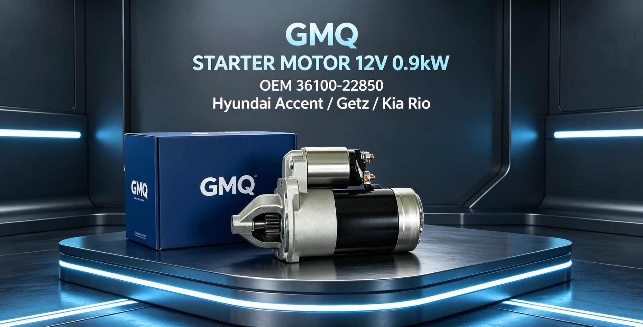 GMQ brand auto parts factory direct sales 36100-22850 Start Motor Assembly 12V 0.9KW for Hyundai Accent Getz Kia Rio